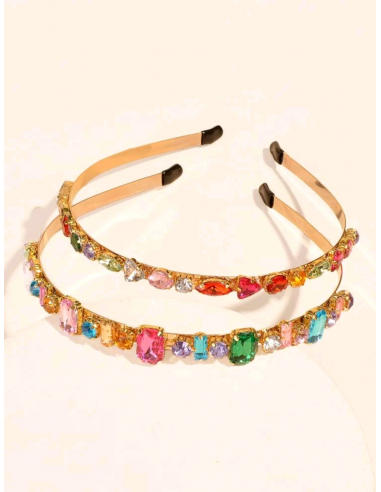 CONJUNTO DE DIADEMAS "GLAMOUR" CON BRILLANTES DE LUJO